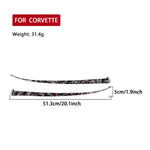 2pcs/Set Forged Gold Foil Carbon Fiber Car Front Light Below Decorative Sticker for Chevrolet Corvette C8 2020-, Left and Right Driver, Front Light Below