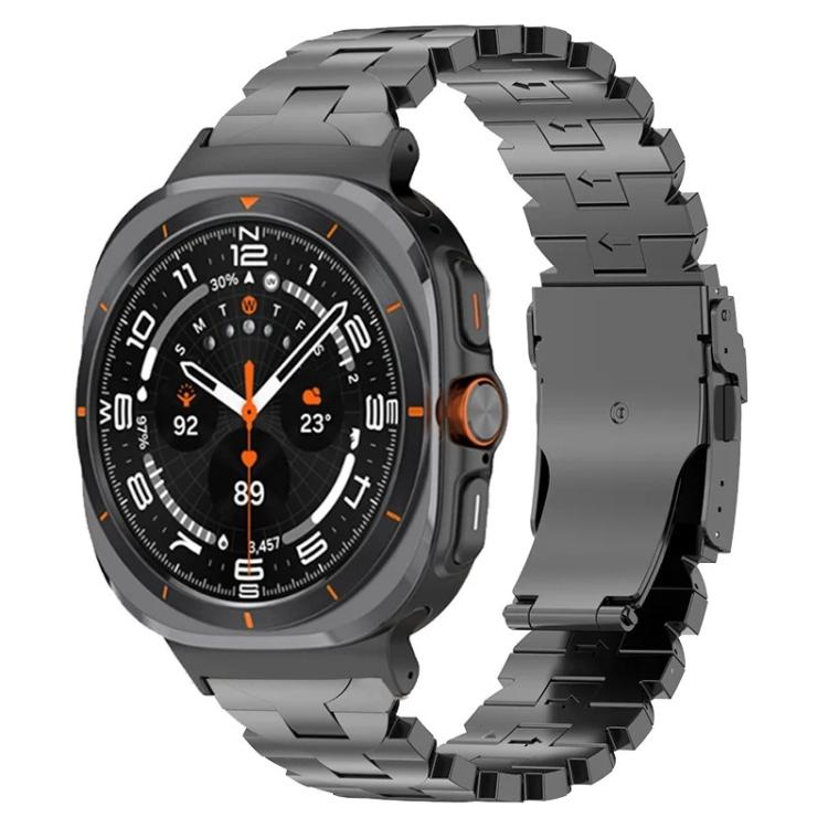 سوار ساعة من سبيكة التيتانيوم مع إبزيم أمان فراشة، لساعات Samsung Galaxy Watch Ultra 47mm / Ultra 2025