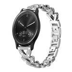 xDfind Small Twist Diamond Metal Watch Band, 20mm For COROS APEX 2 42mm / PACE 2, 20mm For Huawei Watch GT4 / GT3 / GT2, 20mm For Amazfit Bip U / Bip Lite / Bip 3 Pro, 20mm For Amazfit GTS4 Mini/3/2 /2e/2 Mini, 20mm For Xiaomi Haylou RS4 Plus LS11 / LS...