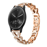xDfind Small Twist Diamond Metal Watch Band, 20mm For COROS APEX 2 42mm / PACE 2, 20mm For Huawei Watch GT4 / GT3 / GT2, 20mm For Amazfit Bip U / Bip Lite / Bip 3 Pro, 20mm For Amazfit GTS4 Mini/3/2 /2e/2 Mini, 20mm For Xiaomi Haylou RS4 Plus LS11 / LS...