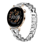 xDfind Small Twist Diamond Metal Watch Band, 20mm For COROS APEX 2 42mm / PACE 2, 20mm For Huawei Watch GT4 / GT3 / GT2, 20mm For Amazfit Bip U / Bip Lite / Bip 3 Pro, 20mm For Amazfit GTS4 Mini/3/2 /2e/2 Mini, 20mm For Xiaomi Haylou RS4 Plus LS11 / LS...