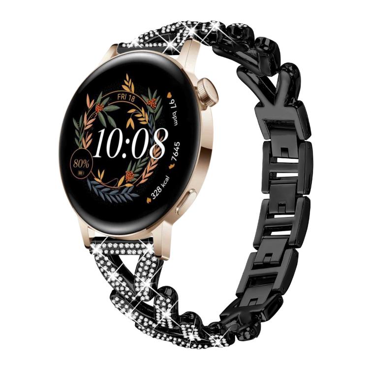 xDfind Small Twist Diamond Metal Watch Band, 20mm For COROS APEX 2 42mm / PACE 2, 20mm For Huawei Watch GT4 / GT3 / GT2, 20mm For Amazfit Bip U / Bip Lite / Bip 3 Pro, 20mm For Amazfit GTS4 Mini/3/2 /2e/2 Mini, 20mm For Xiaomi Haylou RS4 Plus LS11 / LS...