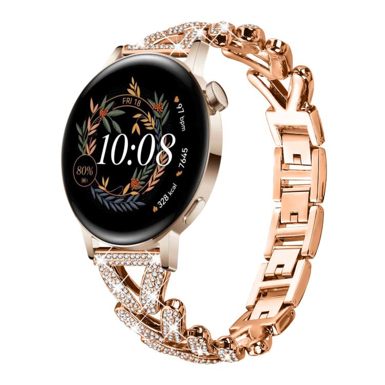 xDfind Small Twist Diamond Metal Watch Band, 20mm For COROS APEX 2 42mm / PACE 2, 20mm For Huawei Watch GT4 / GT3 / GT2, 20mm For Amazfit Bip U / Bip Lite / Bip 3 Pro, 20mm For Amazfit GTS4 Mini/3/2 /2e/2 Mini, 20mm For Xiaomi Haylou RS4 Plus LS11 / LS...