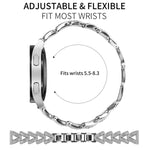 xDfind Small Twist Diamond Metal Watch Band, 20mm For COROS APEX 2 42mm / PACE 2, 20mm For Huawei Watch GT4 / GT3 / GT2, 20mm For Amazfit Bip U / Bip Lite / Bip 3 Pro, 20mm For Amazfit GTS4 Mini/3/2 /2e/2 Mini, 20mm For Xiaomi Haylou RS4 Plus LS11 / LS...