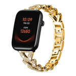xDfind Small Twist Diamond Metal Watch Band, 20mm For COROS APEX 2 42mm / PACE 2, 20mm For Huawei Watch GT4 / GT3 / GT2, 20mm For Amazfit Bip U / Bip Lite / Bip 3 Pro, 20mm For Amazfit GTS4 Mini/3/2 /2e/2 Mini, 20mm For Xiaomi Haylou RS4 Plus LS11 / LS...