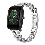 xDfind Small Twist Diamond Metal Watch Band, 20mm For COROS APEX 2 42mm / PACE 2, 20mm For Huawei Watch GT4 / GT3 / GT2, 20mm For Amazfit Bip U / Bip Lite / Bip 3 Pro, 20mm For Amazfit GTS4 Mini/3/2 /2e/2 Mini, 20mm For Xiaomi Haylou RS4 Plus LS11 / LS...