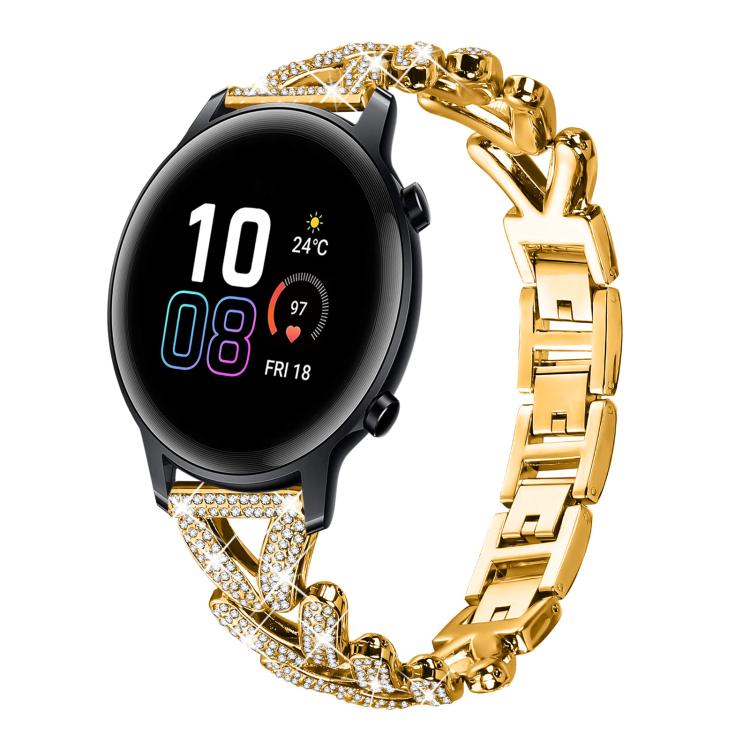 xDfind Small Twist Diamond Metal Watch Band, 20mm For COROS APEX 2 42mm / PACE 2, 20mm For Huawei Watch GT4 / GT3 / GT2, 20mm For Amazfit Bip U / Bip Lite / Bip 3 Pro, 20mm For Amazfit GTS4 Mini/3/2 /2e/2 Mini, 20mm For Xiaomi Haylou RS4 Plus LS11 / LS...