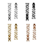 xDfind Small Twist Diamond Metal Watch Band, 20mm For COROS APEX 2 42mm / PACE 2, 20mm For Huawei Watch GT4 / GT3 / GT2, 20mm For Amazfit Bip U / Bip Lite / Bip 3 Pro, 20mm For Amazfit GTS4 Mini/3/2 /2e/2 Mini, 20mm For Xiaomi Haylou RS4 Plus LS11 / LS...