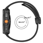 xDfind Fold Black Buckle Magnetic Silicone Watch Band, For Samsung Galaxy Watch8 / Watch8 Classic