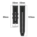 xDfind Hybrid Nylon Braid Silicone Watch Band, 20mm, 22mm