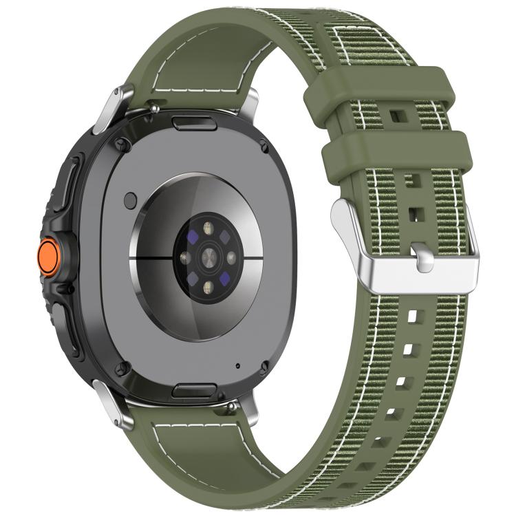 سوار ساعة xDfind من النايلون الهجين مع جديلة سيليكون، لساعات Samsung Galaxy Watch 8 / 8 Classic بمقاس 22 مم