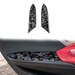 2pcs/Set Forged Gold Foil Carbon Fiber Car Inside Armrest Panel Decorative Sticker for Chevrolet Corvette C8 2020-, Left and Right Driver, Inside Armrest Panel