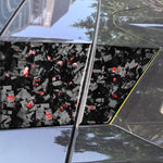 4pcs/Set Forged Gold Foil Carbon Fiber Car Roof Camera Sides Decorative Sticker for Chevrolet Corvette C8 2020-, Left and Right Driver, Roof Camera Sides