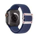 سوار ساعة من النايلون مضفر مع إبزيم ميكانيكي مزدوج الحلقة، لساعة آبل 42مم / 41مم / 40مم / 38مم