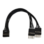 كابل تمديد محول USB 2 في 1 للوحة الأم للكمبيوتر المكتبي، 9 دبابيس