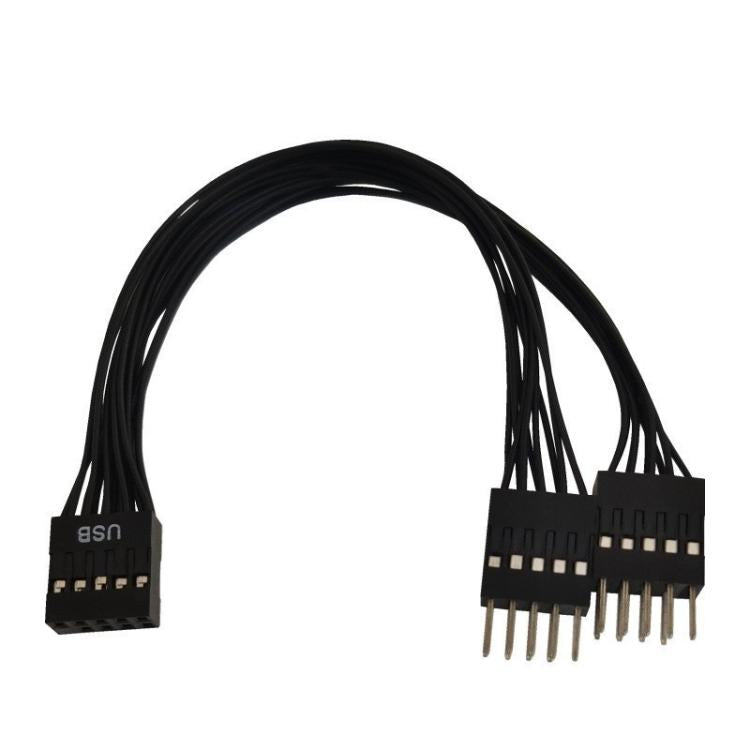 كابل تمديد محول USB 2 في 1 للوحة الأم للكمبيوتر المكتبي، 9 دبابيس