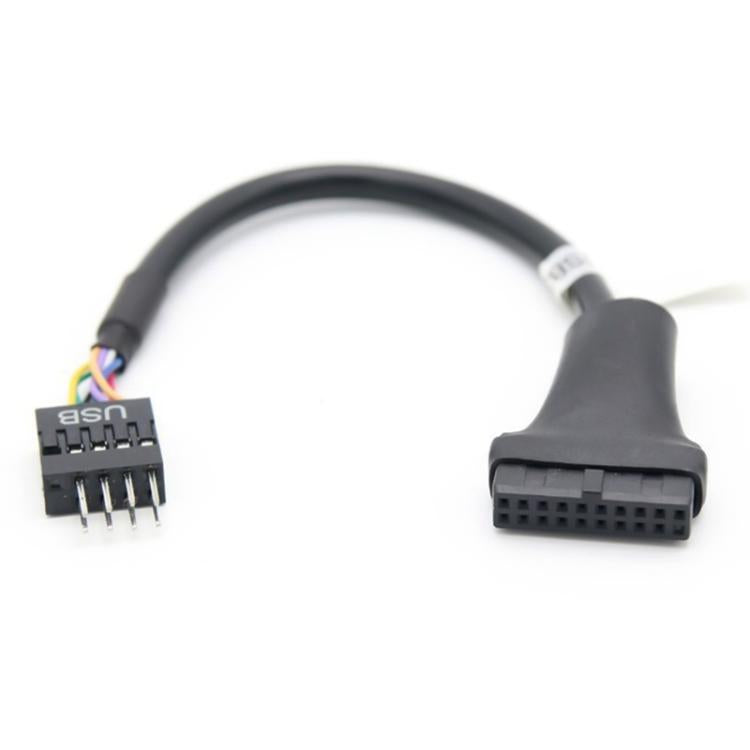2 قطع كابل محول USB3.0 للوحة الأم للكمبيوتر، 20 دبوس ذكر إلى 9 دبوس أنثى، 9 دبوس ذكر إلى 20 دبوس أنثى