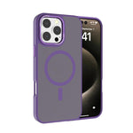 غطاء هاتف Kalebol بإطار عدسة معدني مع MagSafe من PC غير لامع، لهواتف iPhone 16 Pro، iPhone 16 Plus، iPhone 16، iPhone 15 Pro Max، iPhone 15 Pro