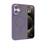 غطاء هاتف Kalebol بإطار عدسة معدني مع MagSafe من PC غير لامع، لهواتف iPhone 16 Pro، iPhone 16 Plus، iPhone 16، iPhone 15 Pro Max، iPhone 15 Pro