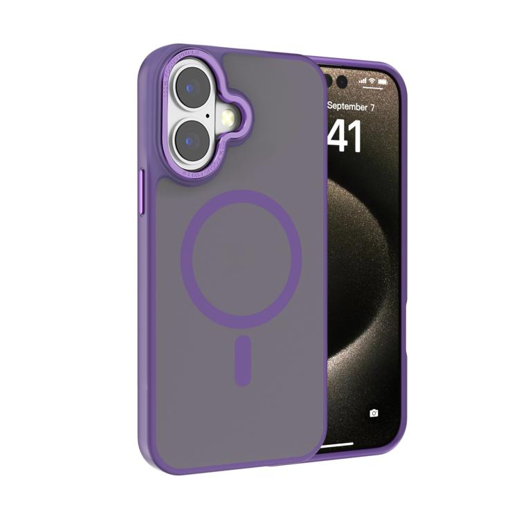 غطاء هاتف Kalebol بإطار عدسة معدني مع MagSafe من PC غير لامع، لهواتف iPhone 16 Pro، iPhone 16 Plus، iPhone 16، iPhone 15 Pro Max، iPhone 15 Pro