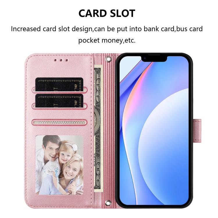 غطاء هاتف Litter Panda من الجلد مع نقش RFID وحبل معصم، لهواتف iPhone 17e / 16e، iPhone 17 Pro Max، iPhone 17 Pro، iPhone 17، iPhone Air، iPhone 16 Pro Max، iPhone 16 Pro، iPhone 16 Plus