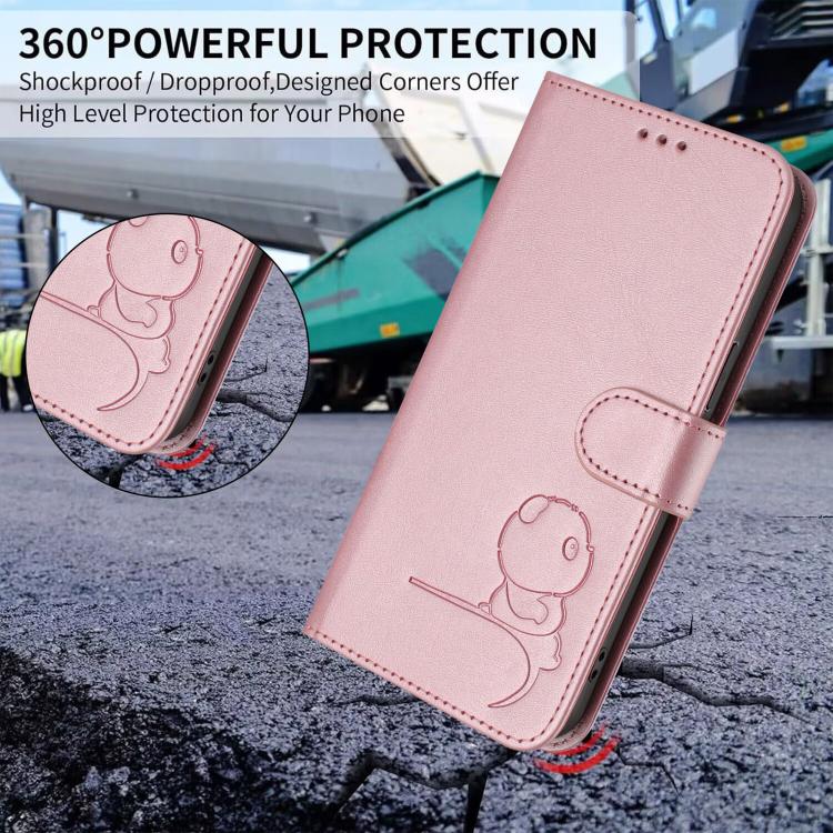 غطاء هاتف Litter Panda من الجلد مع نقش RFID وحبل معصم، لهواتف iPhone 17e / 16e، iPhone 17 Pro Max، iPhone 17 Pro، iPhone 17، iPhone Air، iPhone 16 Pro Max، iPhone 16 Pro، iPhone 16 Plus