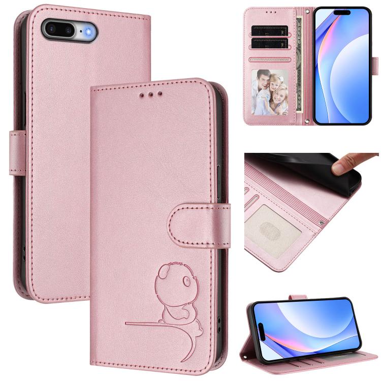 حافظة هاتف جلدية بنقش باندا صغير مع حماية RFID وحبل معصم، لهواتف iPhone 11 Pro Max، iPhone 11، iPhone 11 Pro، iPhone X / XS، iPhone XR، iPhone XS Max، iPhone 8 Plus / 7 Plus