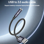 محول صوت USB إلى 3.5 مم من الألمنيوم Yesido YAU46، YAU46