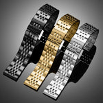 xDfind Seven-bead Solid Stainless Steel Watch Band, 14mm, 18mm, 20mm, 22mm