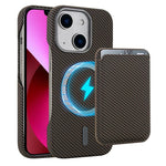 Carbon Fiber MagSafe Magnetic Card Holder Phone Case, For iPhone 13, For iPhone 12, For iPhone 12 Pro Max, For iPhone 12 Pro