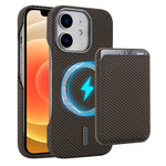 Carbon Fiber MagSafe Magnetic Card Holder Phone Case, For iPhone 13, For iPhone 12, For iPhone 12 Pro Max, For iPhone 12 Pro