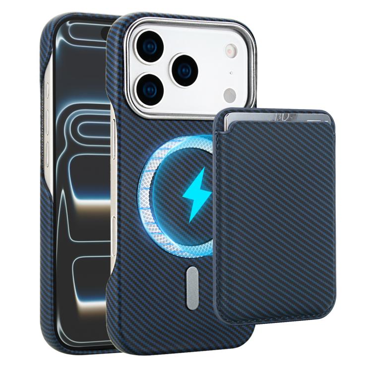 غطاء هاتف حامل بطاقات مغناطيسي من ألياف الكربون مع MagSafe، لهواتف iPhone 17 Pro Max، iPhone 17 Pro، iPhone 17، iPhone Air، iPhone 16 Pro Max، iPhone 16 Pro، iPhone 16 Plus، iPhone 16، iPhone 15 Pro Max