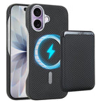 غطاء هاتف حامل بطاقات مغناطيسي من ألياف الكربون مع MagSafe، لهواتف iPhone 17 Pro Max، iPhone 17 Pro، iPhone 17، iPhone Air، iPhone 16 Pro Max، iPhone 16 Pro، iPhone 16 Plus، iPhone 16، iPhone 15 Pro Max