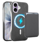 غطاء هاتف حامل بطاقات مغناطيسي من ألياف الكربون مع MagSafe، لهواتف iPhone 17 Pro Max، iPhone 17 Pro، iPhone 17، iPhone Air، iPhone 16 Pro Max، iPhone 16 Pro، iPhone 16 Plus، iPhone 16، iPhone 15 Pro Max