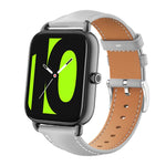 xDfind Flat Head Black Shark Fine Grain Leather Watch Band, 22mm For Xiaomi Watch S3/2 Pro/S2/S1, 22mm For Xiaomi Haylou Watch LS09B / LS05S / LS10, 20mm For Xiaomi Haylou RS4 Plus LS11 / LS12