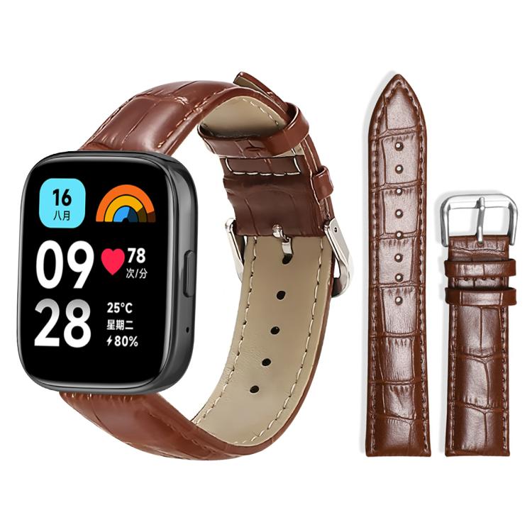 xDfind Bamboo Texture Pin Buckle Leather Watch Band, For Xiaomi Band 10 Pro / 9 Pro / Redmi Watch 6, For Xiaomi Smart Band 10 / 9 / 8 / NFC 14mm, For Redmi Watch 3 Active / Lite 20mm, For Redmi Watch 3 20mm