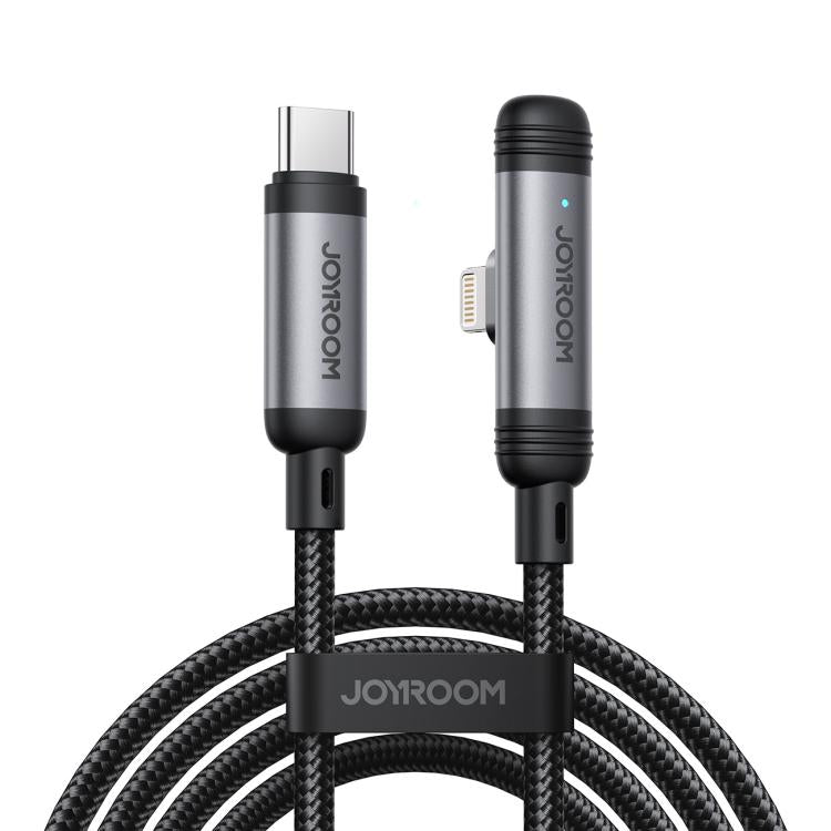 كابل بيانات شحن سريع JOYROOM S-A56 EnjoyX Series بقوة 30W من Type-C إلى 8 Pin بزاوية 90 درجة، Type-C إلى 8 Pin