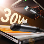 كابل بيانات شحن سريع JOYROOM S-A56 EnjoyX Series بقوة 30W من Type-C إلى 8 Pin بزاوية 90 درجة، Type-C إلى 8 Pin