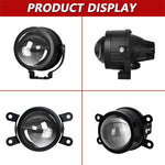 T10 2pcs/Pack 55W 3 inch High Power Dual Lens Fog Light, Universal Double Holder, T10