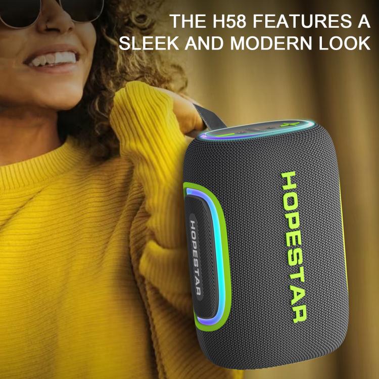 مكبر صوت بلوتوث محمول خارجي مقاوم للماء بقوة 65 واط HOPESTAR H58، H58