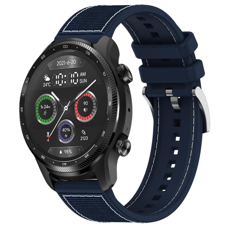 xDfind Hybrid Nylon Braid Silicone Watch Band, 20mm For Ticwatch GTH / E3 / E / 2, 22mm For Ticwatch Pro X / Pro 3 / Pro