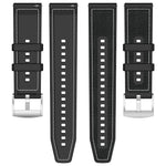 xDfind Hybrid Nylon Braid Silicone Watch Band, 20mm For Ticwatch GTH / E3 / E / 2, 22mm For Ticwatch Pro X / Pro 3 / Pro