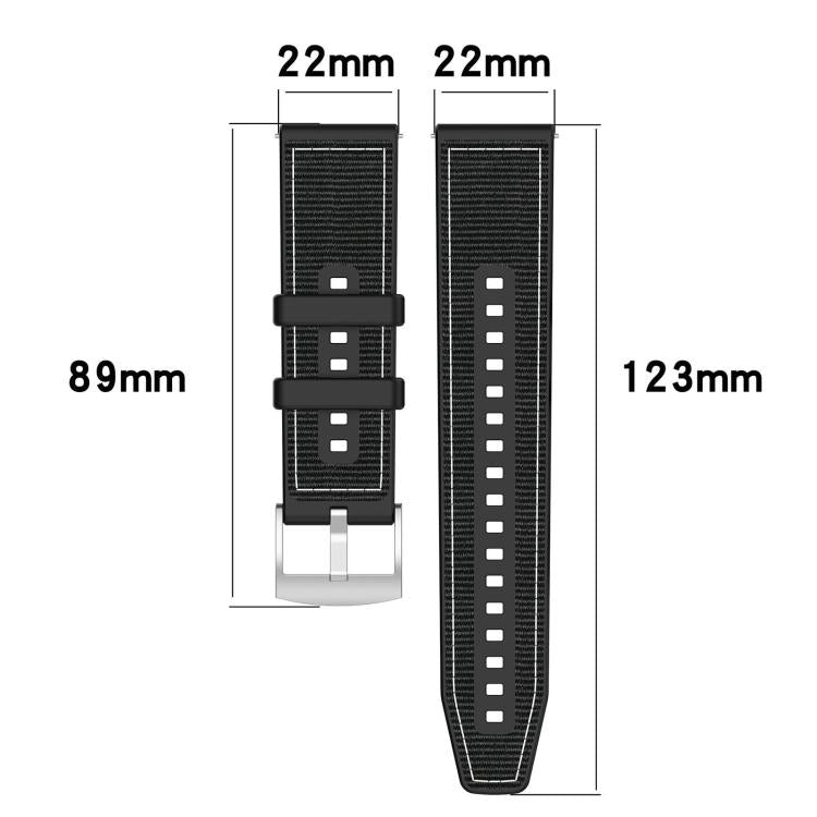 xDfind Hybrid Nylon Braid Silicone Watch Band, 22mm For Amazfit GTR 4 / GTR 3 / GTR 3 Pro, 20mm For Amazfit GTS4 Mini / GTS 3 / GTS 2