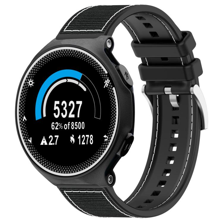 xDfind Hybrid Nylon Braid Silicone Watch Band, For Garmin Fenix 8/7X/6X/5X 26mm, For Garmin Fenix 8/7/6/5 22mm, For Garmin Forerunner 220/235/735/735XT 20mm, For Garmin Forerunner 35/30/35J 20mm