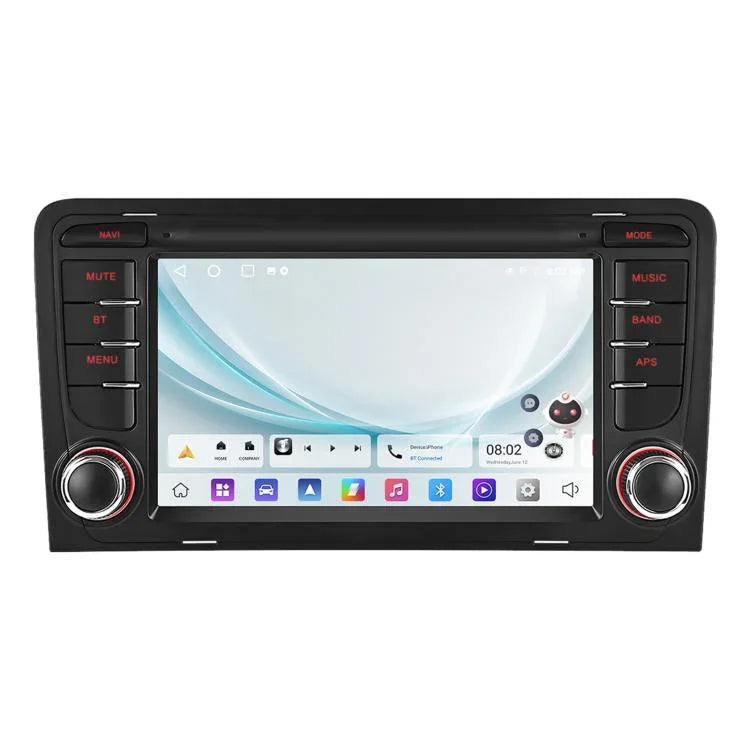 For Audi A3 8P 2003-2012 Android 15 7 inch Smart Central Control Car GPS Navigator Car MP5 Player, Standard+AHD+Microphone, Standard