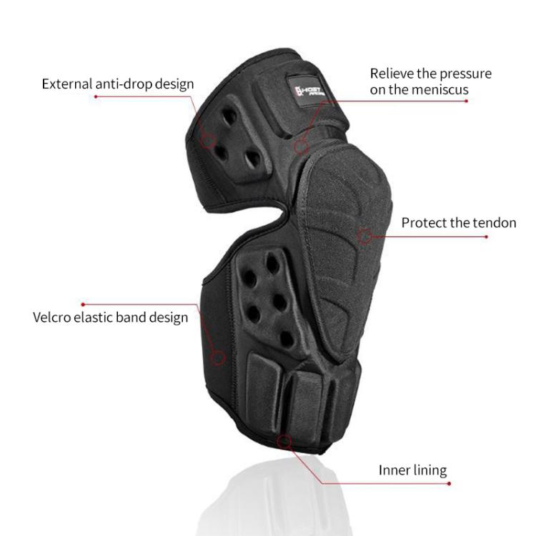 GHOST RACING GH-HX03 1 Pair Motorcycle Protective Gear Kevlar Racing Cold-proof Windproof Knee Pads, With Plush Pad, No Plush Pad