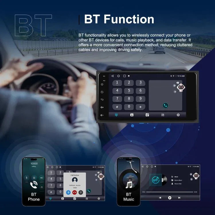 For Toyota COROLLA Android 15 7 inch Wireless CarPlay Car Player Car Central Control Navigation Machine, Standard, Standard+AHD+Microphone