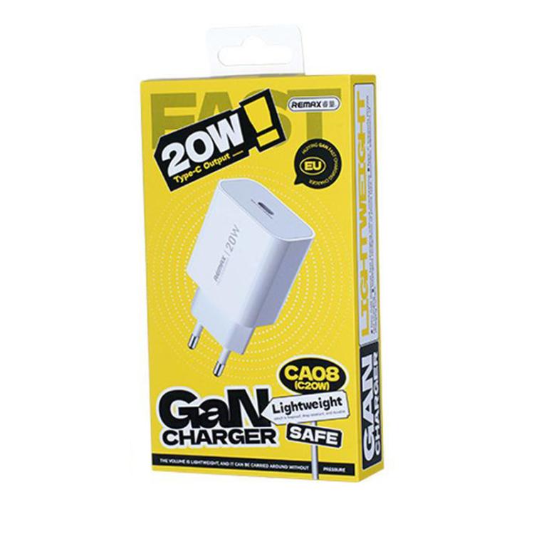 شاحن سريع REMAX CA09 PD30W Type-C GaN، قابس الاتحاد الأوروبي، CA09