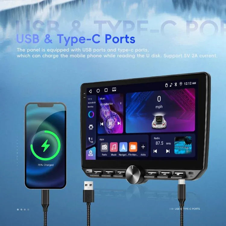 جهاز ملاحة صوتي ومرئي مدمج للسيارة بشاشة 10 بوصة بنظام أندرويد 15، قياسي، قياسي + AHD + ميكروفون