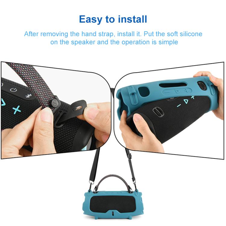 Silicone Protective Cover Portable Crossbody Speaker Soft Shell Bag, For JBL Charge 6